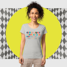 Load image into Gallery viewer, Girls just wanna have Fundamental Human Rights Shirt. - Women's rights, feminist shirt | j and p hats